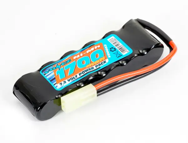 Voltz 1700mah 7.2v Nimh Straight Battery Pack W/ Mini Tamiya – view 2