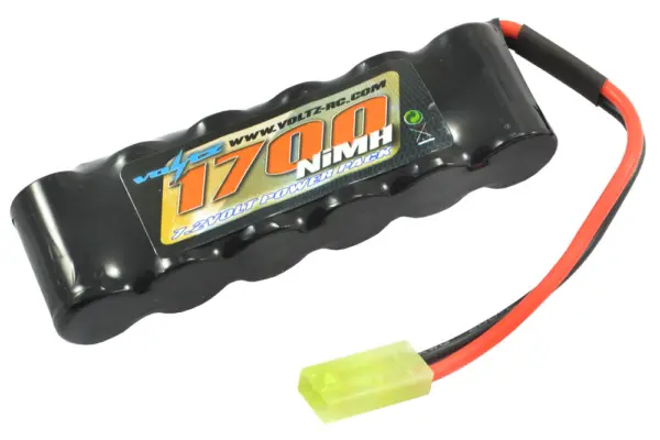 Voltz 1700mah 7.2v Nimh Straight Battery Pack W/ Mini Tamiya – view 3