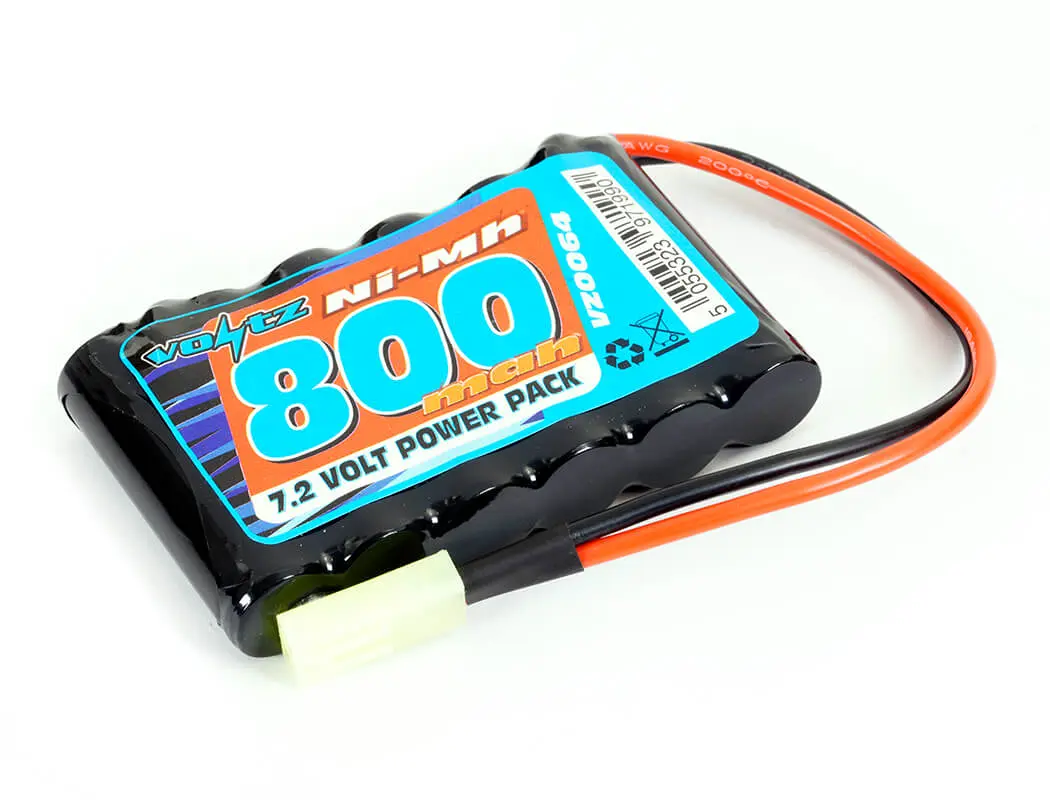 Voltz Hobby 7.2v 800mah Flat Aa Battery Mini Tamiya Plug – RC Batteries