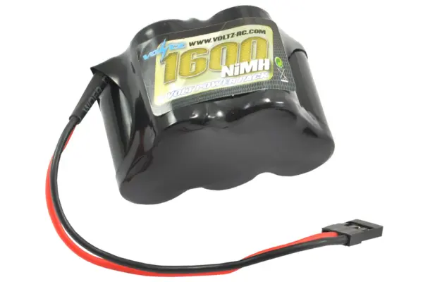 Voltz 1600mah 6.0v Nimh Rx Hump Battery W/ Jr Plug – view 2
