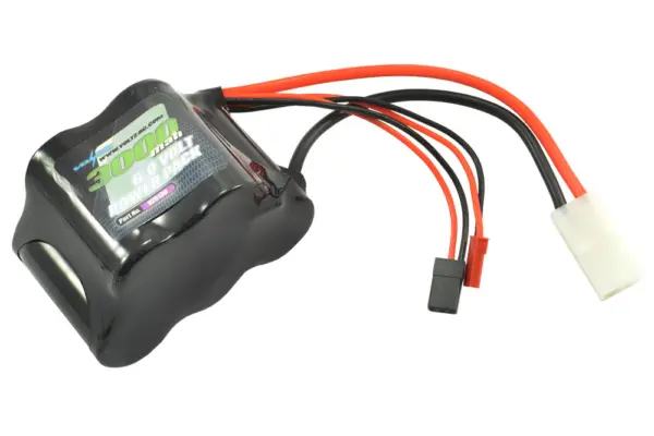 Voltz 3000mah 6.0v Receiver Sub-C Pack Hump Battery W/Bec/Jr Plug – view 2