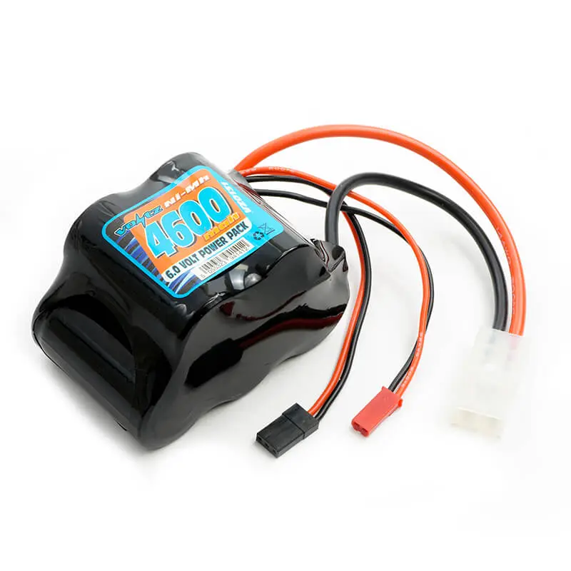 Voltz 4600mah 6.0v Nimh Rx Sub-C 1/5th Hump Battery Pack W/Bec/Jr Plug – RC Batteries