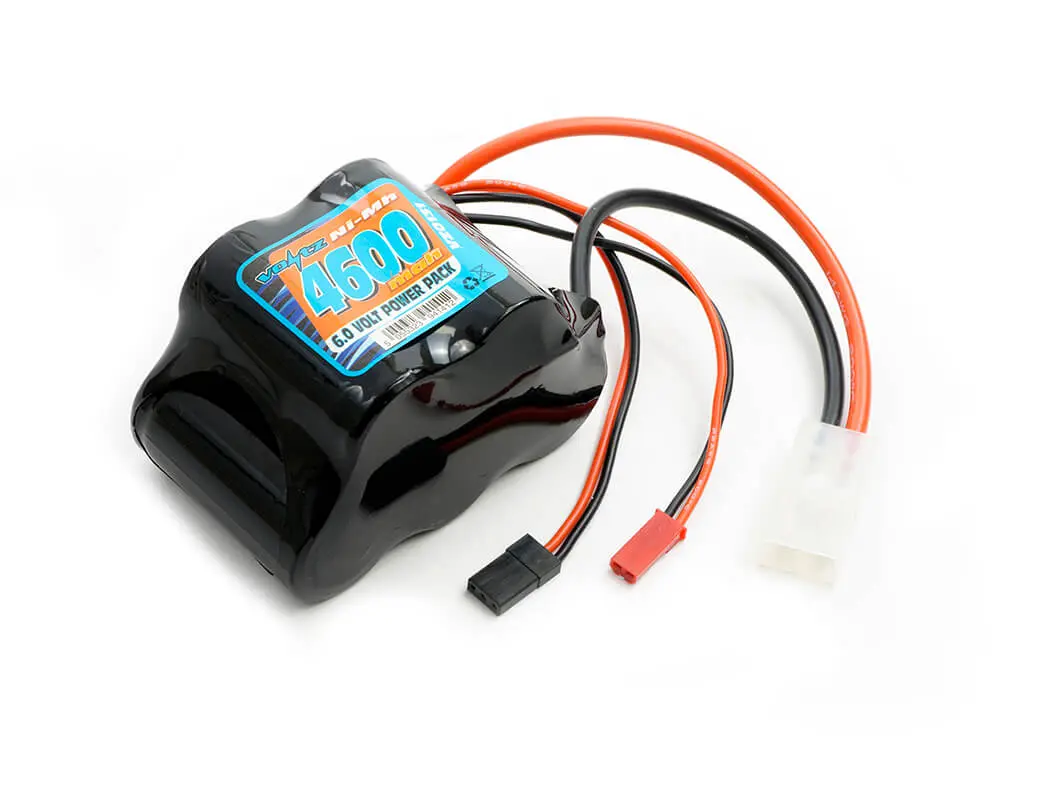 Voltz 4600mah 6.0v Nimh Rx Sub-C 1/5th Hump Battery Pack W/Bec/Jr Plug – RC Batteries