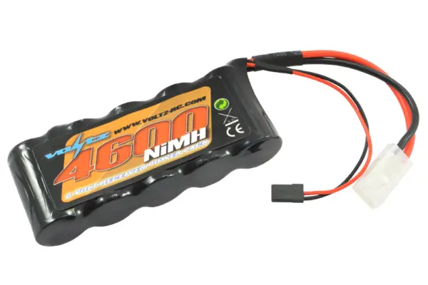 Voltz 4600mah 6.0V Receiver Sub-C Pack Stick Battery W/Bec/Jr Plug – view 2