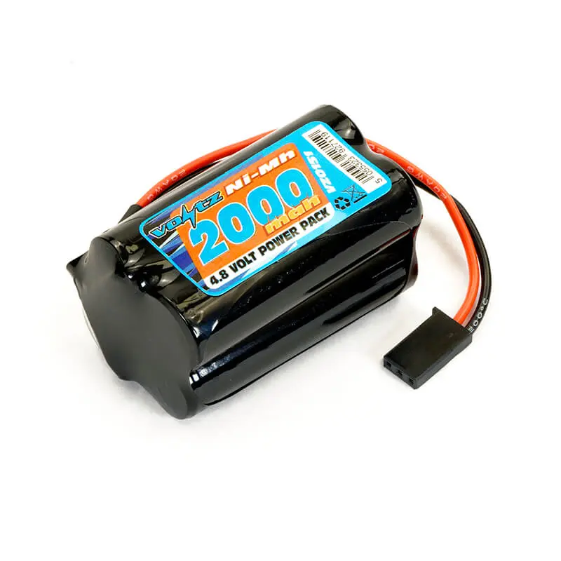 Voltz Rx 4.8v 2000mah Nimh Square Battery Pack W/Connector – RC Batteries