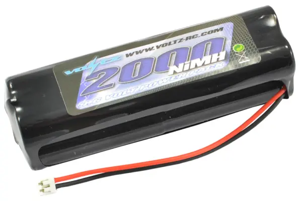 Voltz Tx 9.6v 2000mah Nimh Flat Battery Pack Jr/Spectrum and Pulse Stick – view 2