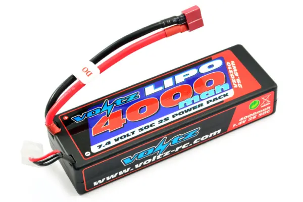 Voltz 4000mah 2s 7.4V 50c Hardcase Lipo Battery Stick Pack – view 2