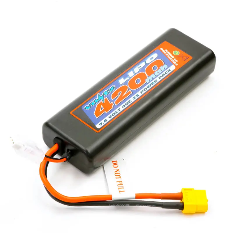 Voltz 4200mah Round/Oval Case 2s 40c 7.4v Lipo Stick Pack - Xt60 – RC Batteries