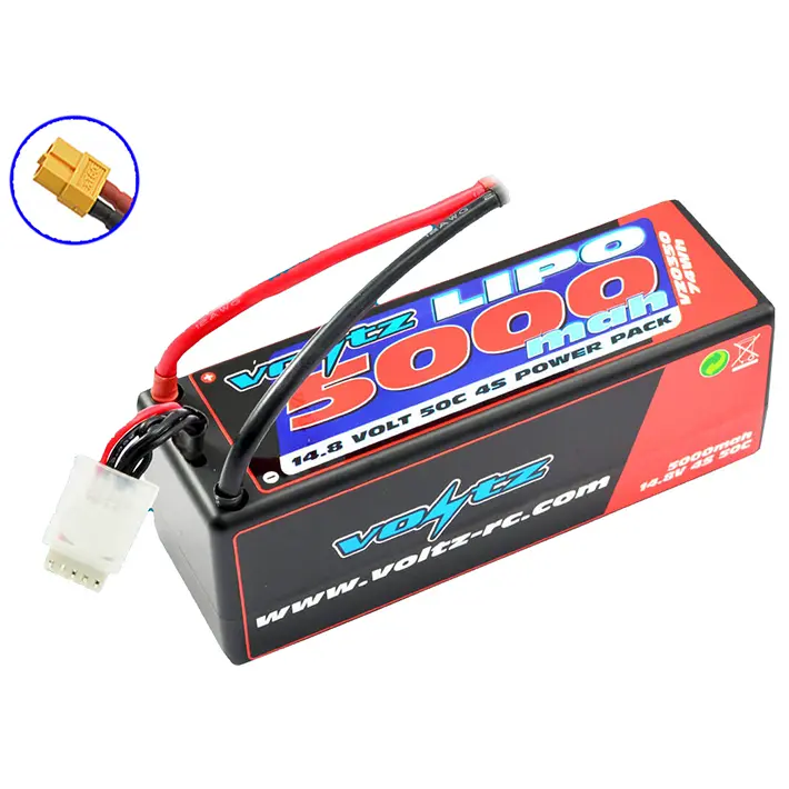 Voltz 5000mah Hard Case 14.8v 50c Lipo Stick Pack Xt60 – RC Batteries