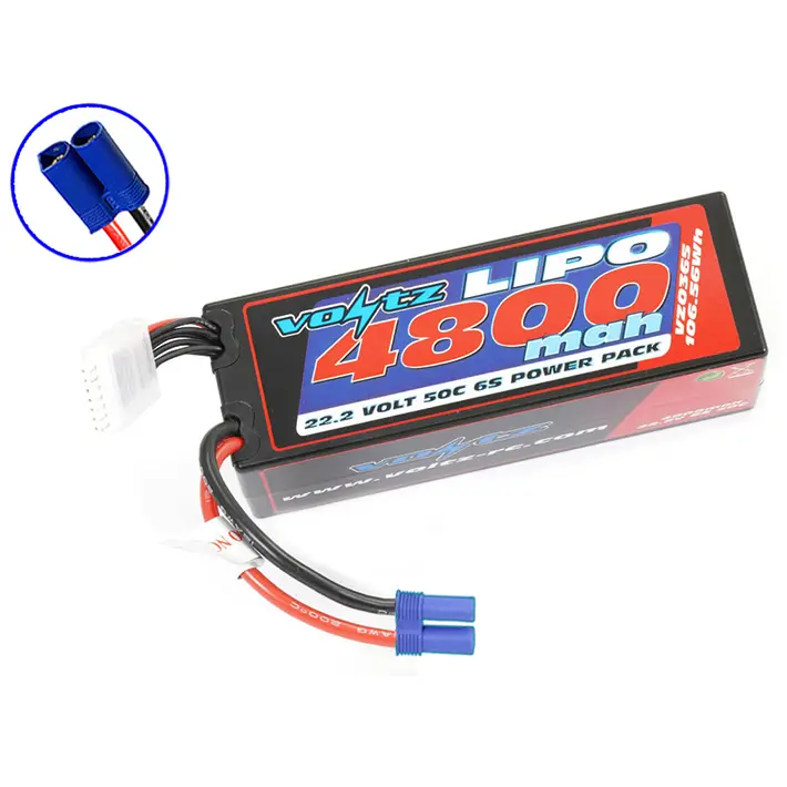 Voltz 4800mah Hard Case 22.2v 50c Lipo Stick Pack Ec5 – RC Batteries