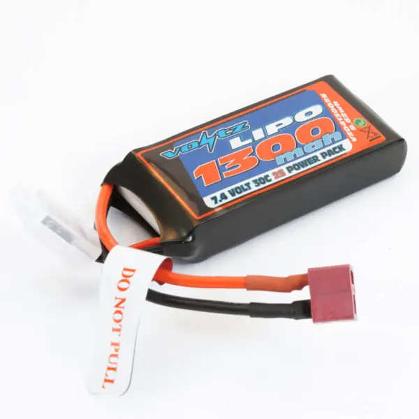 Voltz 1300mah 2s 7.4V 30c Lipo Battery (Deans Connector)