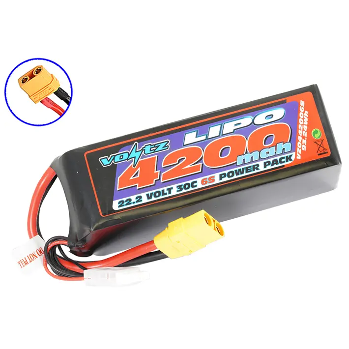 Voltz 4200mah 22.2v 30c Lipo Battery W/Xt90 – RC Batteries