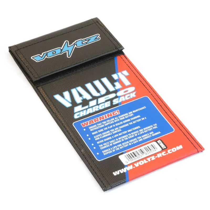 Voltz Charge Vault Lipo Sack/Bag Small 10cm X 20cm – RC Batteries