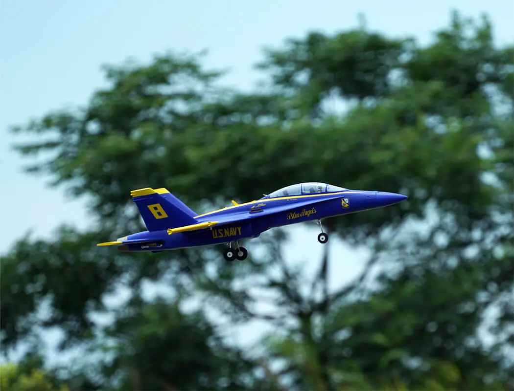 Xfly Twin 40mm F-18 Edf 705mm Jet Without Tx/Rx/Batt - Blue – RC Planes