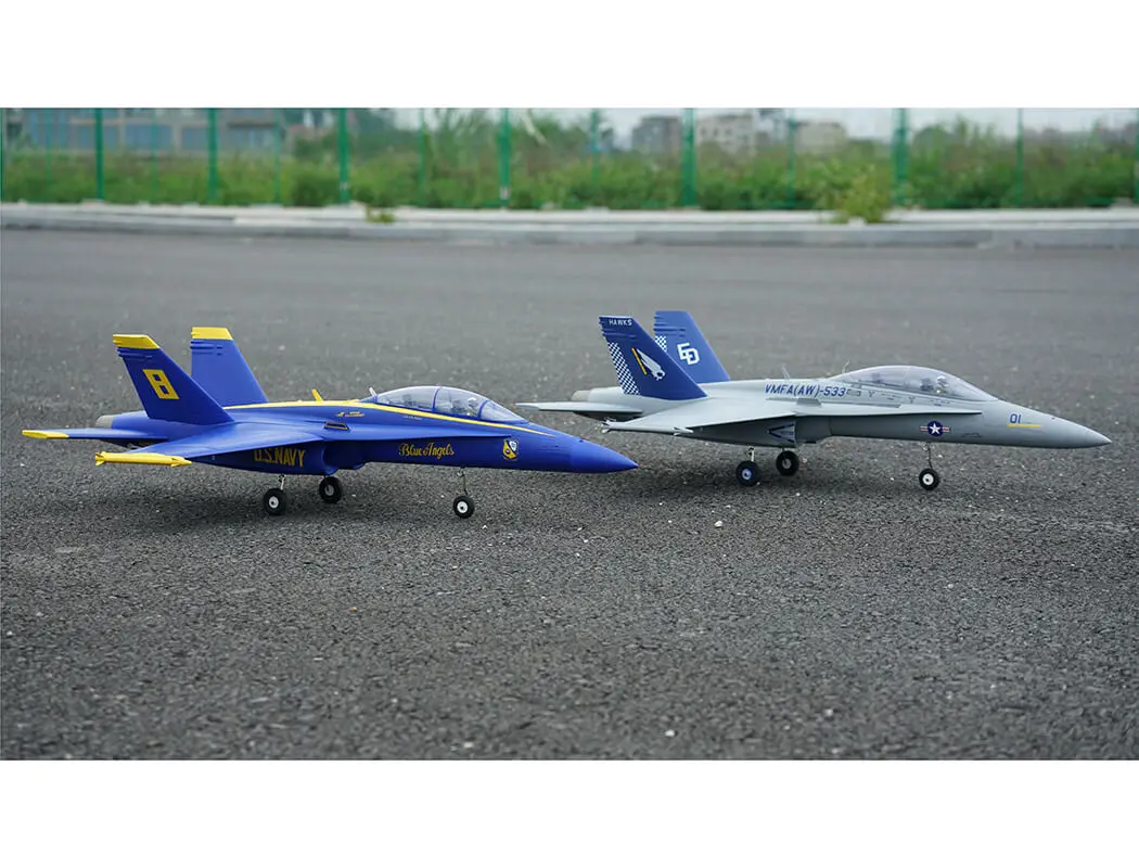 Xfly Twin 40mm F-18 Edf 705mm Jet Without Tx/Rx/Batt - Blue – RC Planes