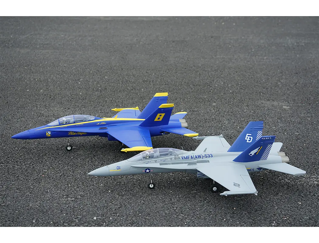 Xfly Twin 40mm F-18 Edf 705mm Jet Without Tx/Rx/Batt - Blue – RC Planes