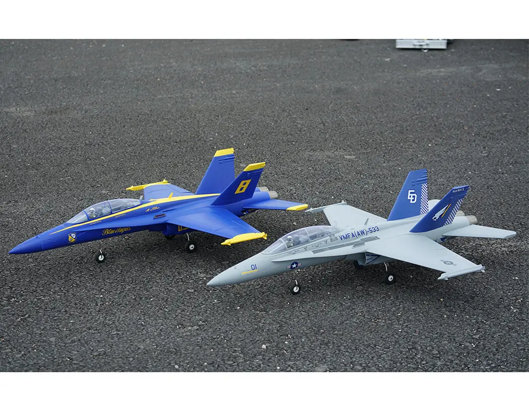 Xfly Twin 40mm F-18 Edf 705mm Jet Without Tx/Rx/Batt - Blue – RC Planes