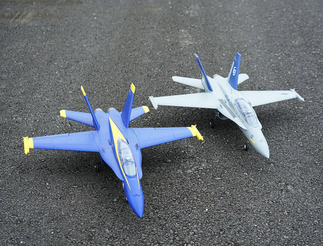 Xfly Twin 40mm F-18 Edf 705mm Jet Without Tx/Rx/Batt - Blue – RC Planes