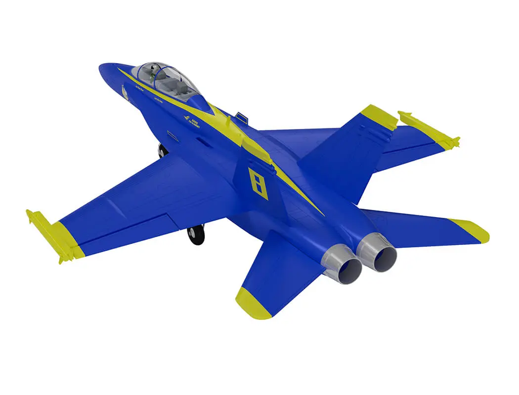 Xfly Twin 40mm F-18 Edf 705mm Jet Without Tx/Rx/Batt - Blue – RC Planes