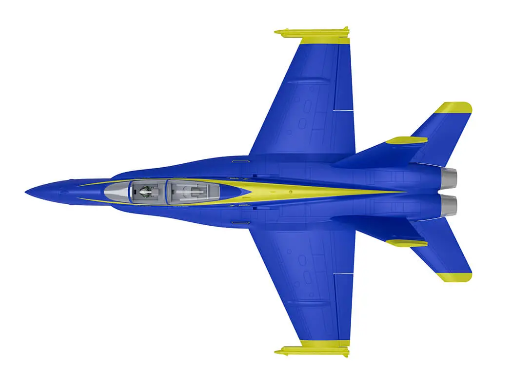 Xfly Twin 40mm F-18 Edf 705mm Jet Without Tx/Rx/Batt - Blue – RC Planes