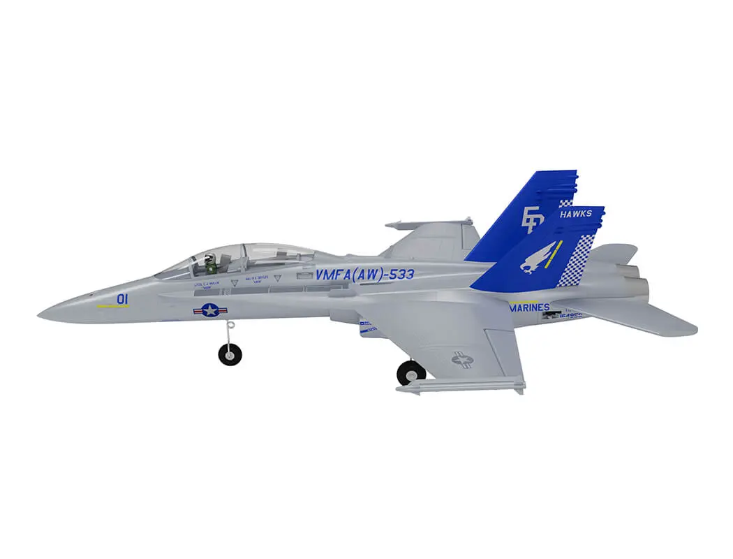 Xfly Twin 40mm F-18 Edf 705mm Jet Without Tx/Rx/Batt - Grey – RC Planes