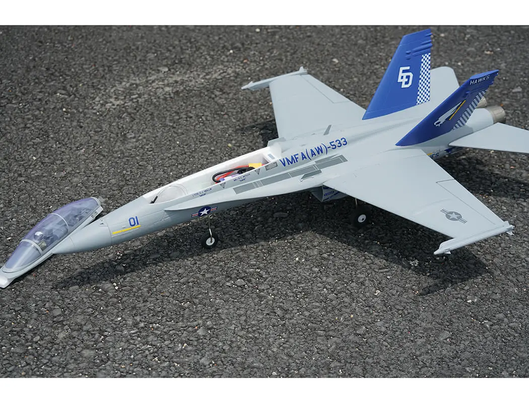 Xfly Twin 40mm F-18 Edf 705mm Jet Without Tx/Rx/Batt - Grey – RC Planes