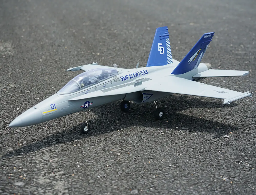 Xfly Twin 40mm F-18 Edf 705mm Jet Without Tx/Rx/Batt - Grey – RC Planes