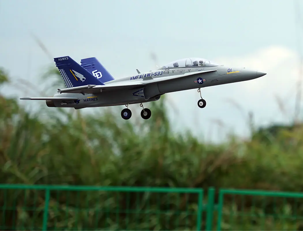 Xfly Twin 40mm F-18 Edf 705mm Jet Without Tx/Rx/Batt - Grey – RC Planes