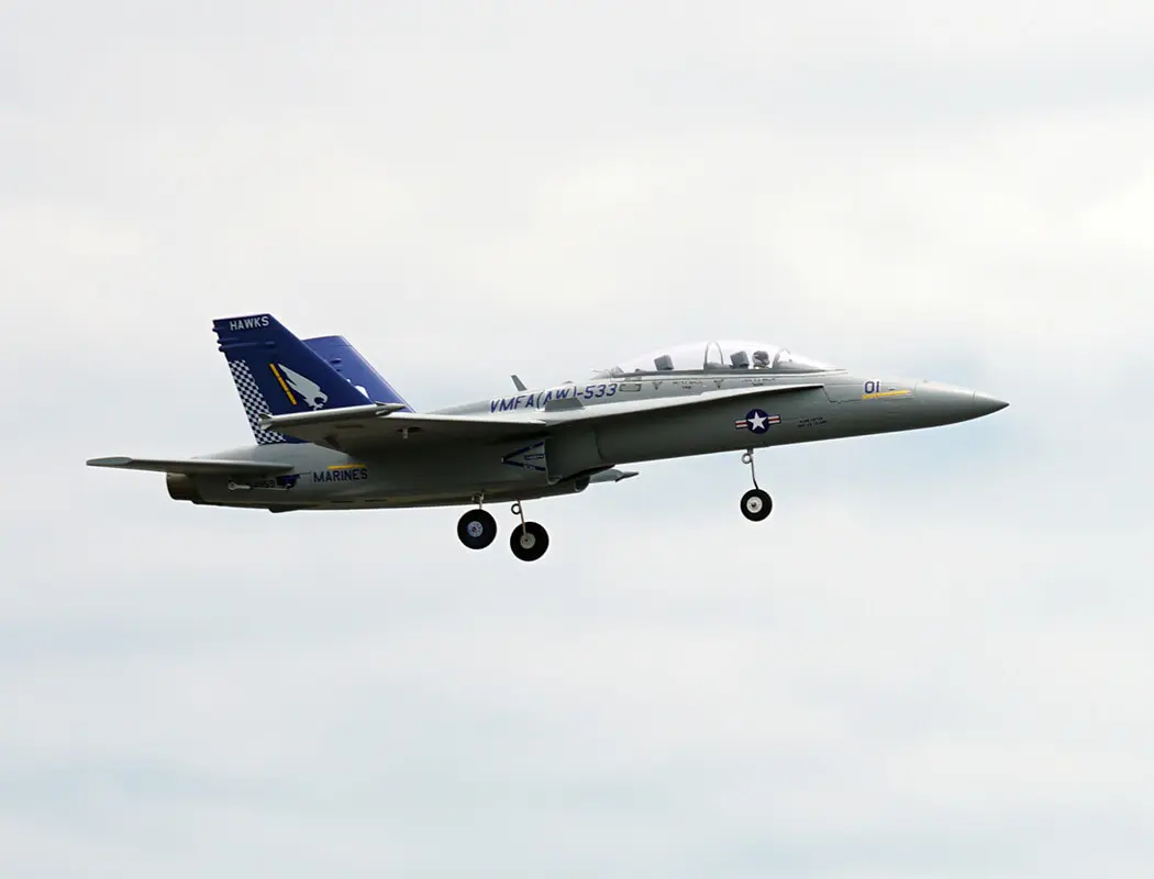 Xfly Twin 40mm F-18 Edf 705mm Jet Without Tx/Rx/Batt - Grey – RC Planes