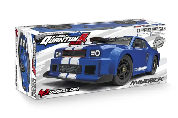 Maverick Rc Quantumr Flux 4s 1/8 4wd Muscle Car - Blue – RC Drift Car – view 14