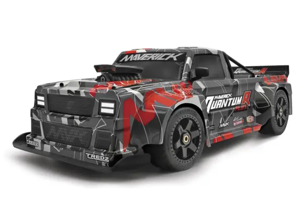 Maverick Rc Quantumr Flux 4s 1/8 4wd Race Truck - Grey/Red – RC Drift Car – view 6