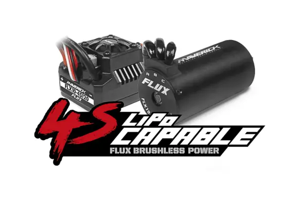 Maverick Rc Quantumr Flux 4s 1/8 4wd Muscle Car - Black/Red – RC Drift Car – view 3