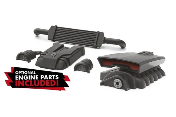 Maverick Rc Quantumr Flux 4s 1/8 4wd Muscle Car - Black/Red – RC Drift Car – view 4