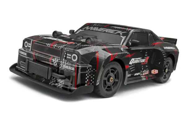 Maverick Rc Quantumr Flux 4s 1/8 4wd Muscle Car - Black/Red – RC Drift Car – view 6