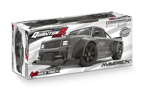 Maverick Rc Quantumr Flux 4s 1/8 4wd Race Truck - Grey – RC Drift Car – view 7