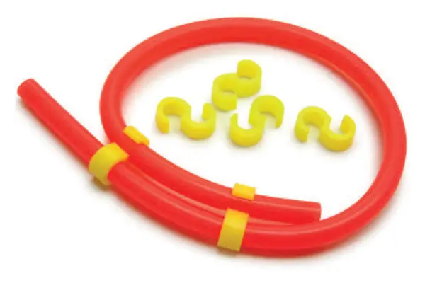 Fastrax Fuel Tube Clips (6) Yellow – view 2