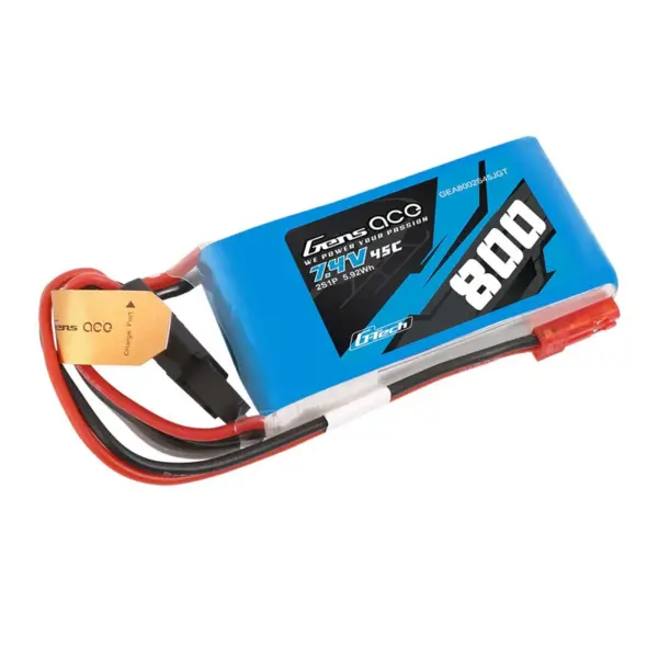 Gensace Soaring Lipo 2s 7.4v-800-45c (Jst) 55x30x16mm 50g – view 2
