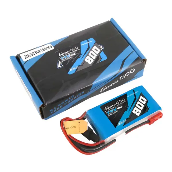 Gensace Soaring Lipo 2s 7.4v-800-45c (Jst) 55x30x16mm 50g – view 4