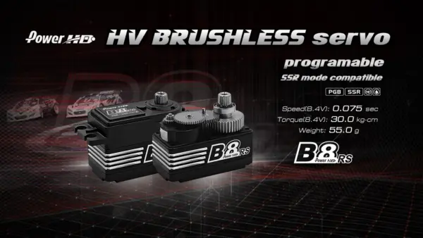 Servo Hd B8rs Brushless Low Pr Mg SSR Program (30kg/0.075s) for 1/10 – view 3