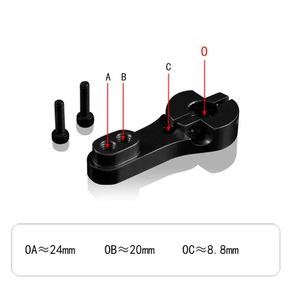 Black Aluminium Super Strong Servo Horn 25t – view 2