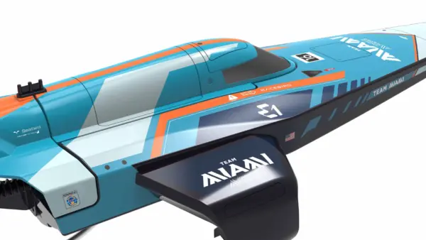 Joysway E1 Racebird 1:14 545mm RTR Hydrofoil Boat Team Miami – RC Speed Boat – view 3