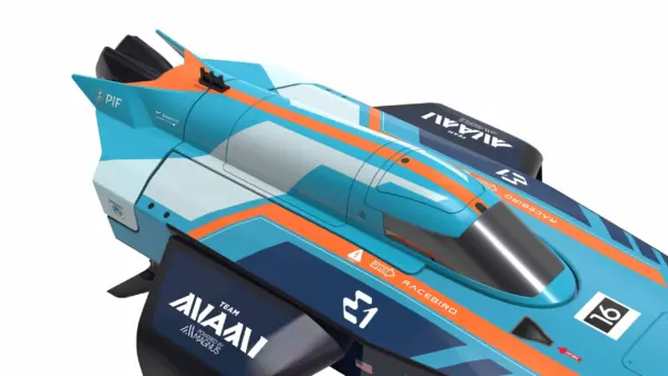 Joysway E1 Racebird 1:14 545mm RTR Hydrofoil Boat Team Miami – RC Speed Boat – view 4