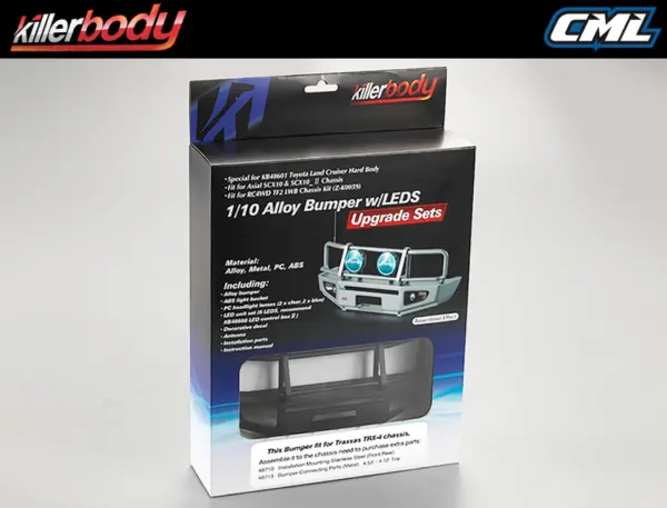 Killerbody 1/10 Alloy Bumper W/Leds Upgrade Sets Matte-Black – view 3
