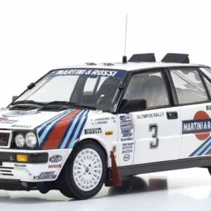 Kyosho 1:18 Lancia Delta HF 4WD Olympus Rally 1987 Martini Rossi Nr.3