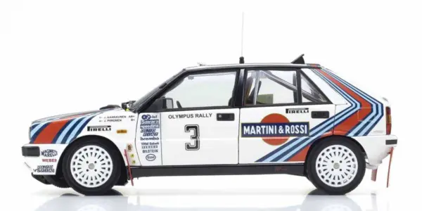 Kyosho 1:18 Lancia Delta HF 4WD Olympus Rally 1987 Martini Rossi Nr.3 – view 3