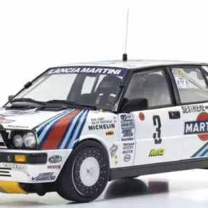 Kyosho 1:18 Lancia Delta HF 4WD Rally Monte Carlo 1988 Martini Nr.3