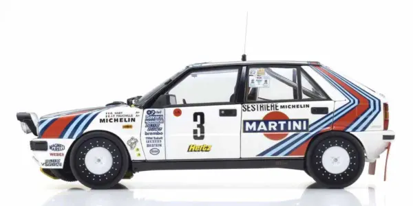 Kyosho 1:18 Lancia Delta HF 4WD Rally Monte Carlo 1988 Martini Nr.3 – view 3