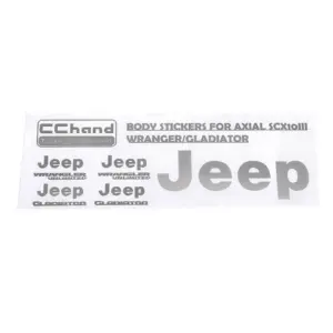 Rc4wd Metal Logo Decal Sheet for Axial 1/10 Scx10 Iii Jeep (Gladiator/Wrangler) (Silver)