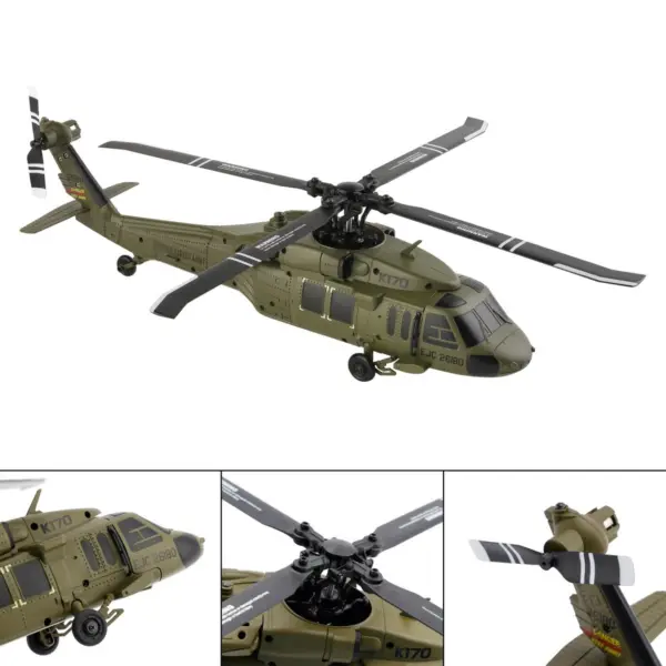 WLtoys XK K170 Black Hawk UH-60L RC Helicopter 4-Channel Brushless with 6-Axis Gyro (RTF) – view 4