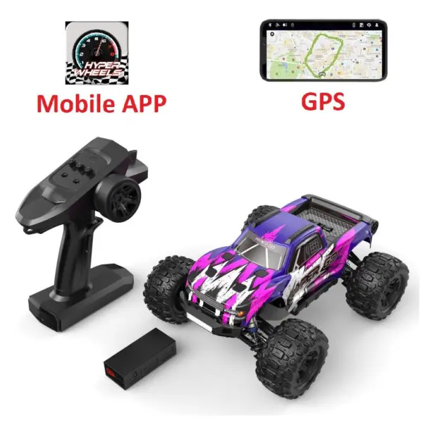 MJX Hyper Go H16H 1:16th Scale Truck with GPS Speedometer + Mobile App – Kids RC Car – view 10